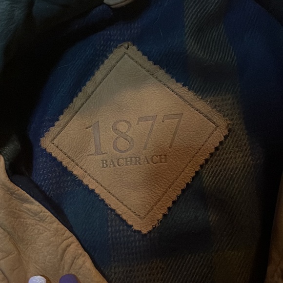 Vintage rare Men's Bachrach soft Leather Mid-Length zip button jacket sz L - Picture 7 of 11